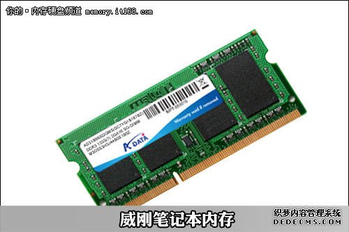 威刚DDR3 2GB的笔记本内存报110元
