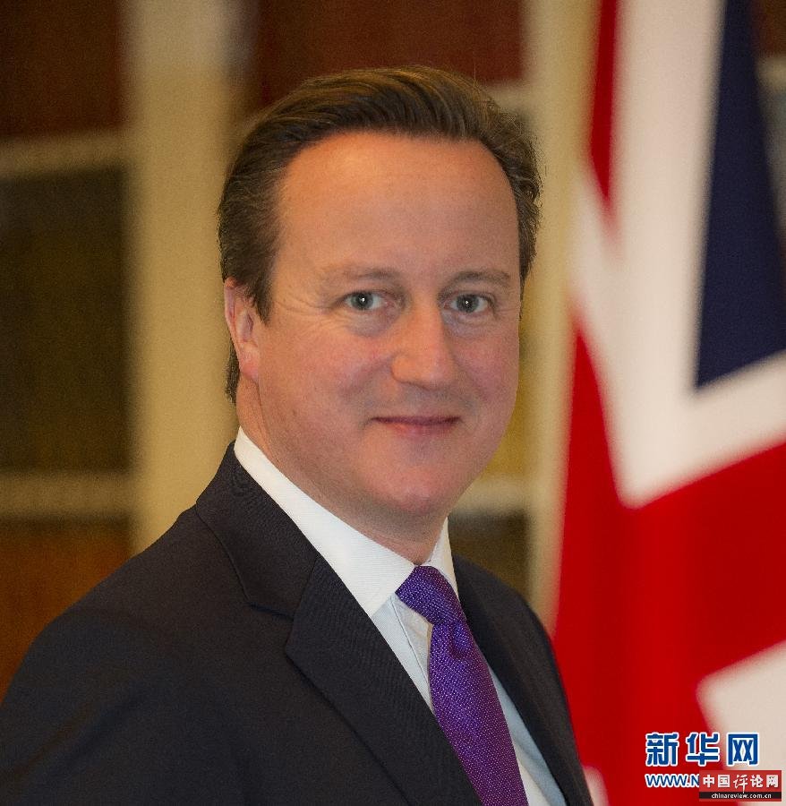 （时政）英国首相卡梅伦像