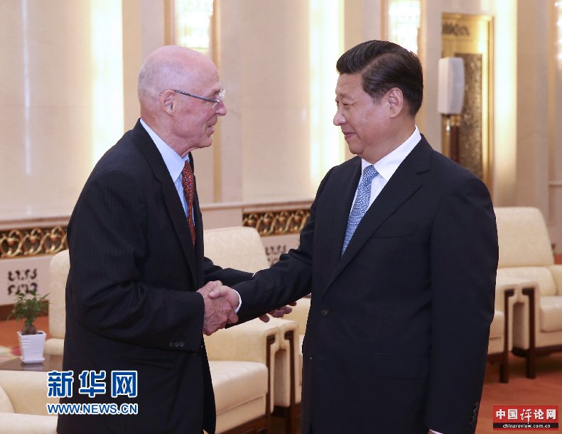 7月2日，国家主席习近平在北京人民大会堂会见美国前财长保尔森。 新华社记者 庞兴雷 摄 
