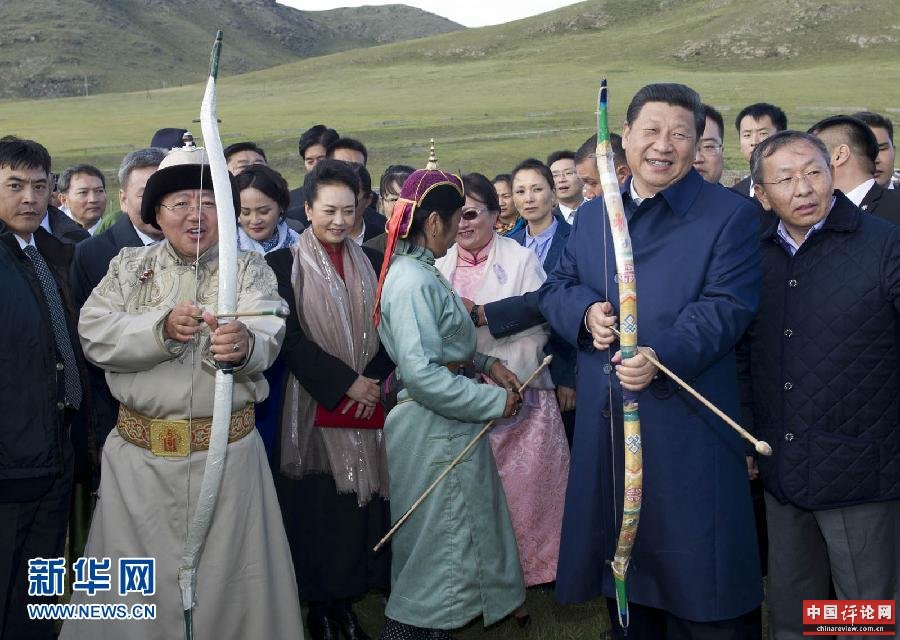 （XHDW）（3）习近平同蒙古国总统额勒贝格道尔吉共同观看那达慕