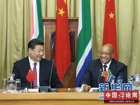 12月2日，国家主席习近平在比勒陀利亚同南非总统祖马举行会谈。 新华社记者 庞兴雷 摄