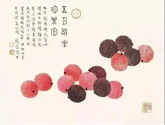 夏果摘杨梅