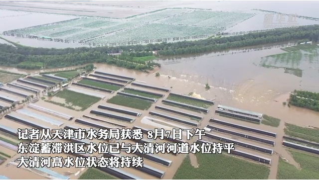 天津：东淀蓄滞洪区与大清河水位持平