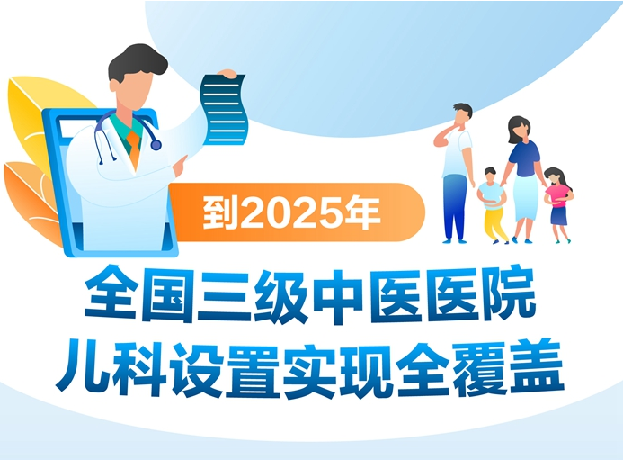 到2025年全国三级中医医院儿科设置实现全覆盖