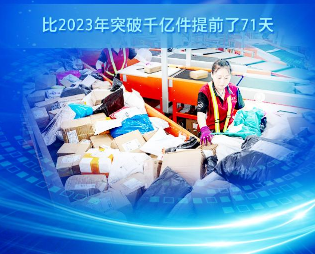 我国2024年快递业务量已突破1000亿件